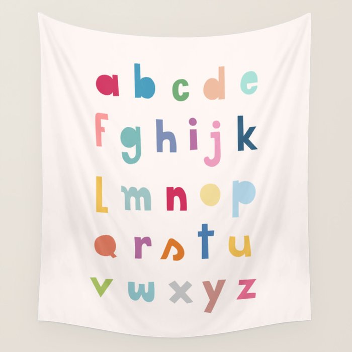 ABC alphabet art Wall Tapestry Gallery Image 1