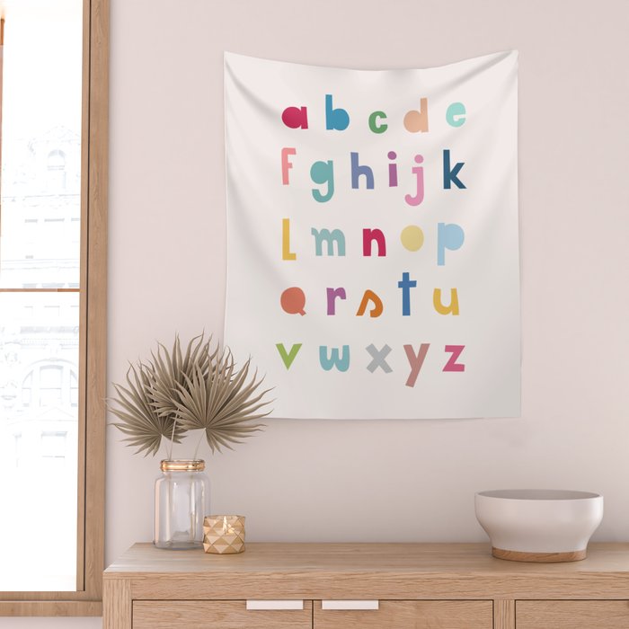 ABC alphabet art Wall Tapestry Gallery Image 2