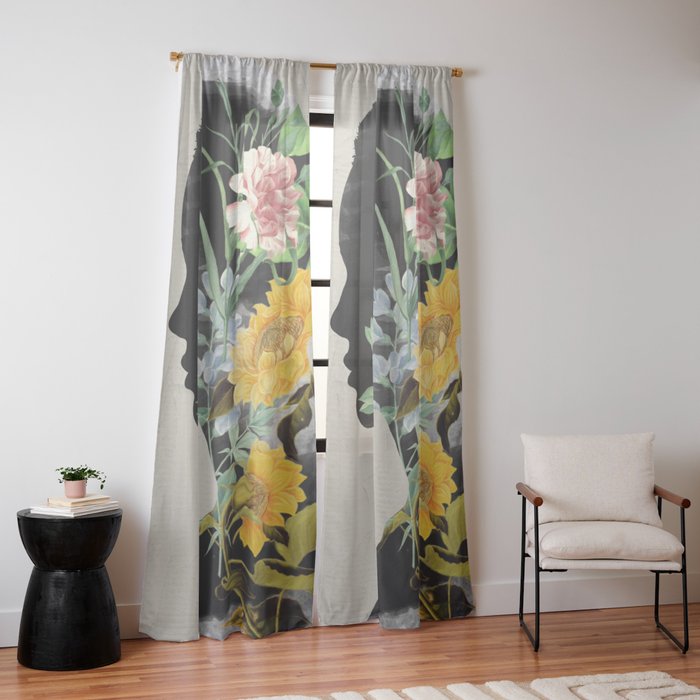 Floral Portrait 20 Window Curtain Gallery Image 10