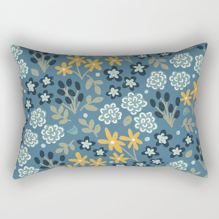 Chasing Wild Flowers Rectangular Pillow Gallery Image 1