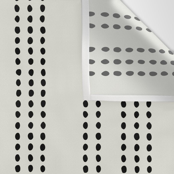 Ethnic Spotted Stripes, Ivory and Black Wall Tapestry Gallery Image 3