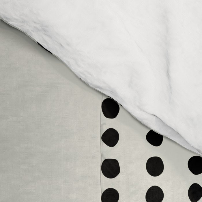 Ethnic Spotted Stripes, Ivory and Black Comforter Gallery Image 4