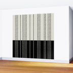 Ethnic Spotted Stripes, Ivory and Black Wall Mural Gallery Image 2