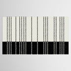 Ethnic Spotted Stripes, Ivory and Black Tablecloth Gallery Image 2