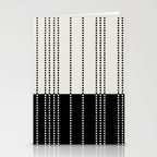 Ethnic Spotted Stripes, Ivory and Black Stationery Card Gallery Image 2