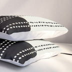 Ethnic Spotted Stripes, Ivory and Black Pillow Sham Gallery Image 3