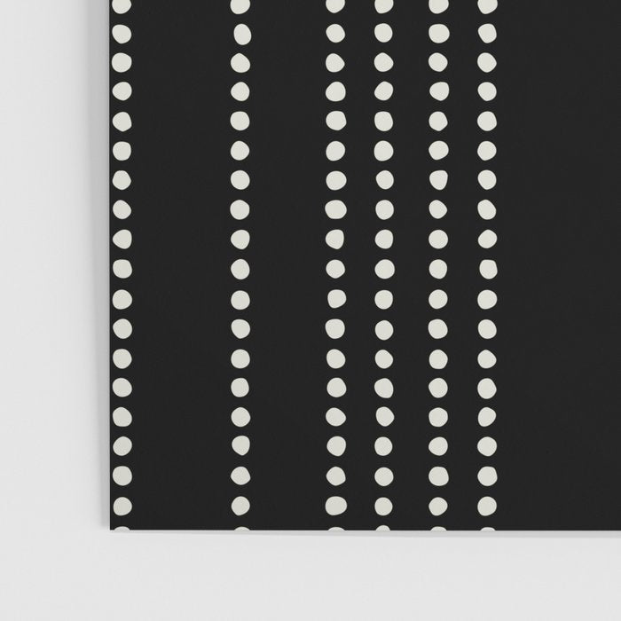 Ethnic Spotted Stripes, Ivory and Black Poster Gallery Image 3