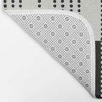Ethnic Spotted Stripes, Ivory and Black Bath Mat Gallery Image 2