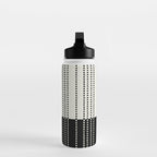 Ethnic Spotted Stripes, Ivory and Black Water Bottle Gallery Image 3