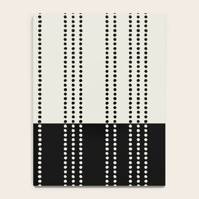 Ethnic Spotted Stripes, Ivory and Black Notebook Gallery Image 4