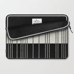 Ethnic Spotted Stripes, Ivory and Black Laptop Sleeve Gallery Image 2