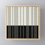 Ethnic Spotted Stripes, Ivory and Black Mini Art Print Gallery Image 1