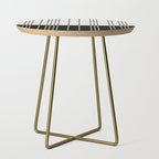 Ethnic Spotted Stripes, Ivory and Black Side Table Gallery Image 1