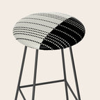 Ethnic Spotted Stripes, Ivory and Black Stool Gallery Image 2