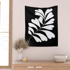 Love Palm Branch In Black  Wall Tapestry Gallery Image 2