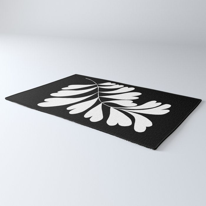 Love Palm Branch In Black  Rug Gallery Image 3