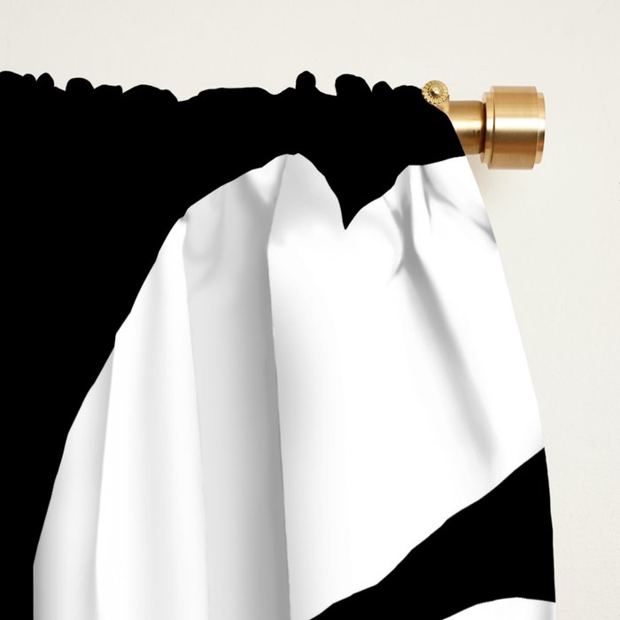 Love Palm Branch In Black  Window Curtain Gallery Image 2