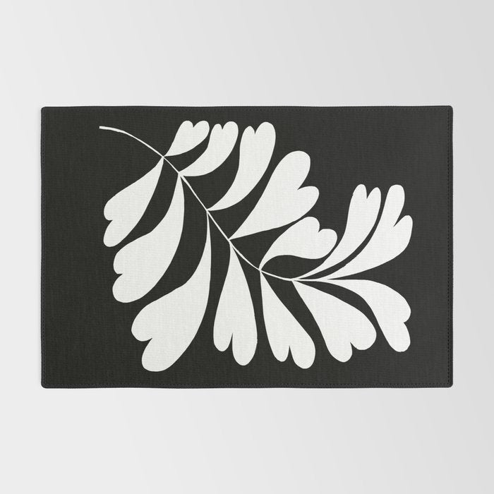 Love Palm Branch In Black  Rug Gallery Image 2