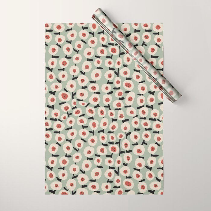 Dots & Flowers #1 Wrapping Paper Gallery Image 1