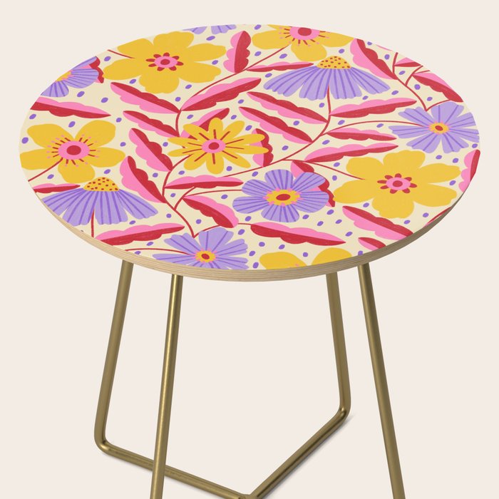 Flower Garden - Yellow & Purple  Side Table Gallery Image 2