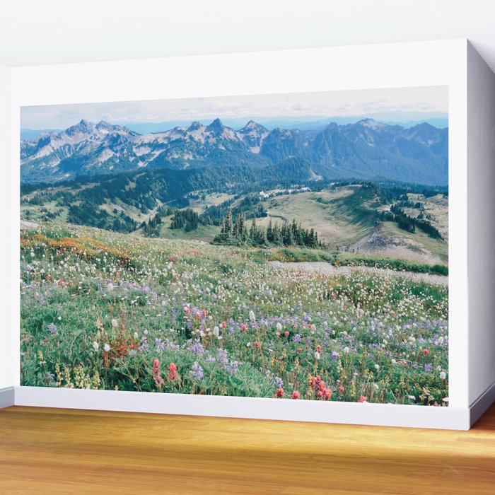 Wildflower Meadow Wall Mural Gallery Image 2