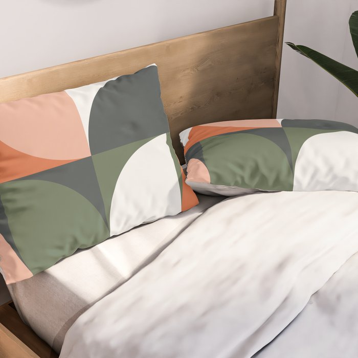 Mid Century Geometric 15 Pillow Sham Gallery Image 2