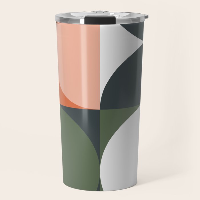 Mid Century Geometric 15 Travel Mug Gallery Image 1