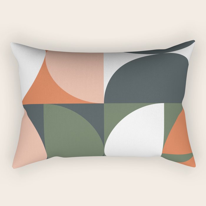 Mid Century Geometric 15 Rectangular Pillow Gallery Image 1