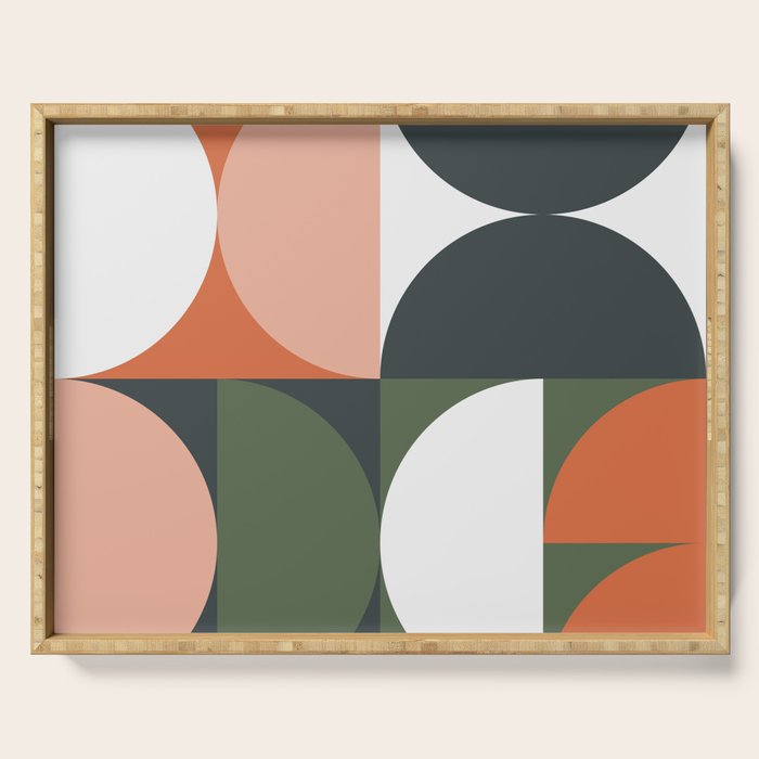 Mid Century Geometric 15 Serving Tray Gallery Image 1