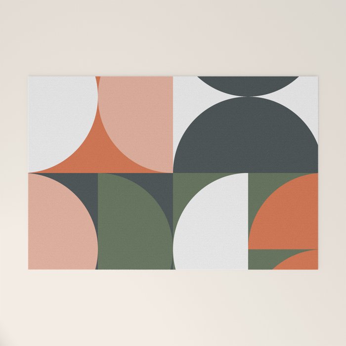 Mid Century Geometric 15 Welcome Mat Gallery Image 1