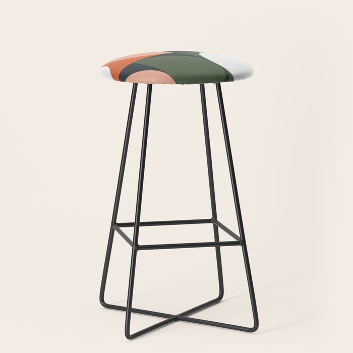 Mid Century Geometric 15 Stool Gallery Image 1