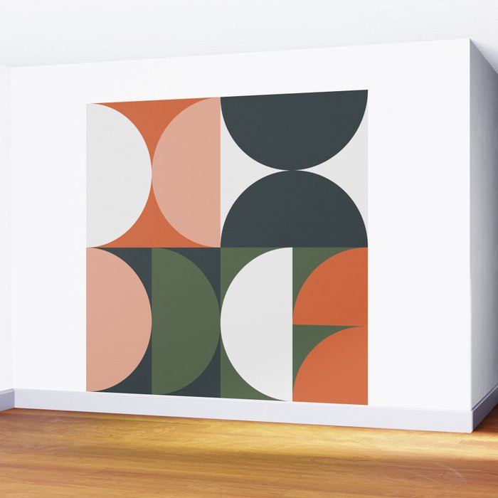 Mid Century Geometric 15 Wall Mural Gallery Image 2