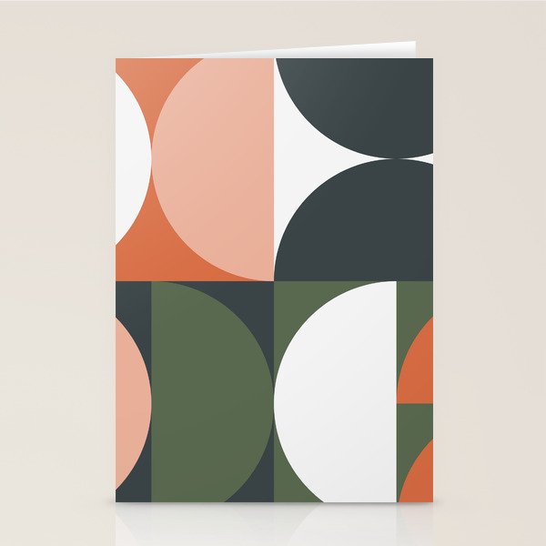 Mid Century Geometric 15 Stationery Card Gallery Image 2