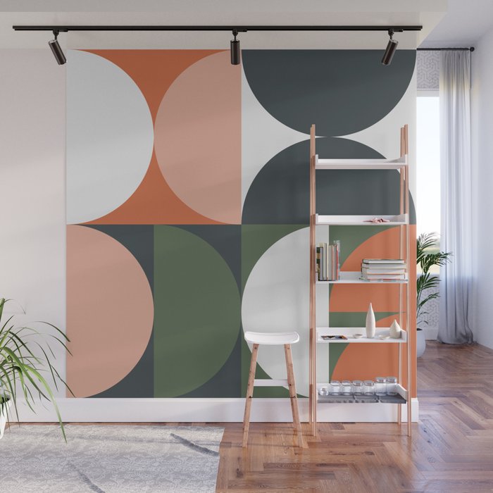 Mid Century Geometric 15 Wall Mural Gallery Image 1