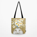 Modern Farmhouse Sheep with Dahlia Flowers Tote Bag Gallery Image 2