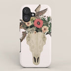 cow skull flowers iPhone Case Gallery Image 1