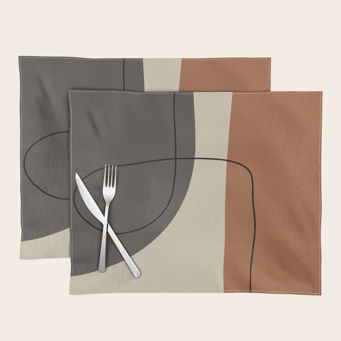 Modern Abstract Shapes #2 Placemat Gallery Image 1