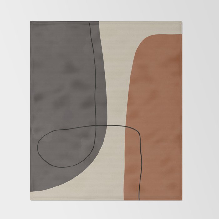 Modern Abstract Shapes #2 Throw Blanket Gallery Image 2