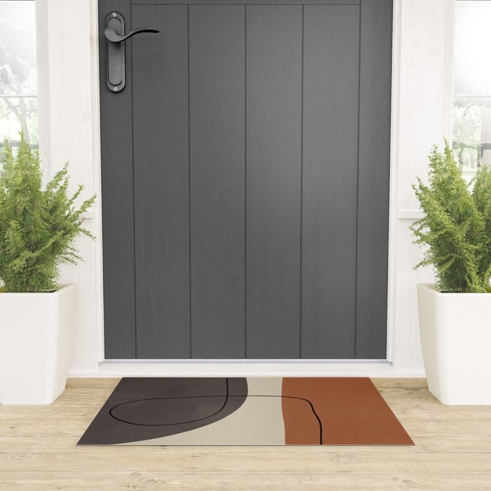 Modern Abstract Shapes #2 Welcome Mat Gallery Image 3