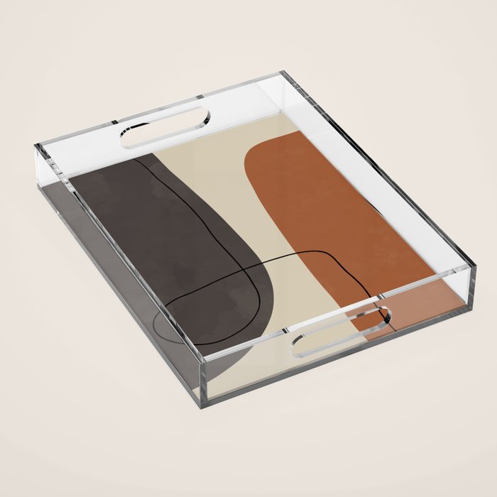 Modern Abstract Shapes #2 Acrylic Tray Gallery Image 1