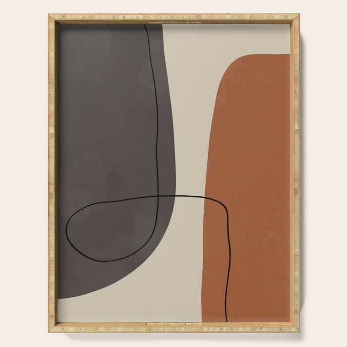 Modern Abstract Shapes #2 Serving Tray Gallery Image 1