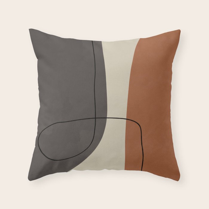 Modern Abstract Shapes #2 Throw Pillow Gallery Image 1