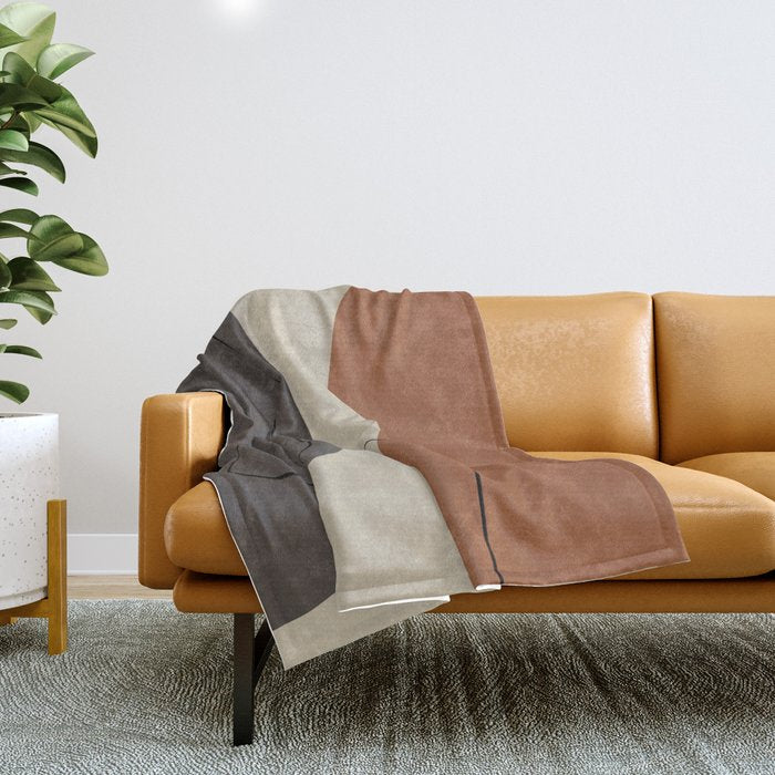 Modern Abstract Shapes #2 Throw Blanket Gallery Image 1
