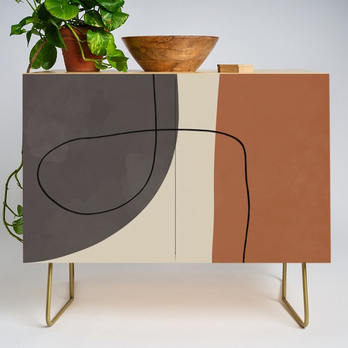 Modern Abstract Shapes #2 Credenza Gallery Image 1