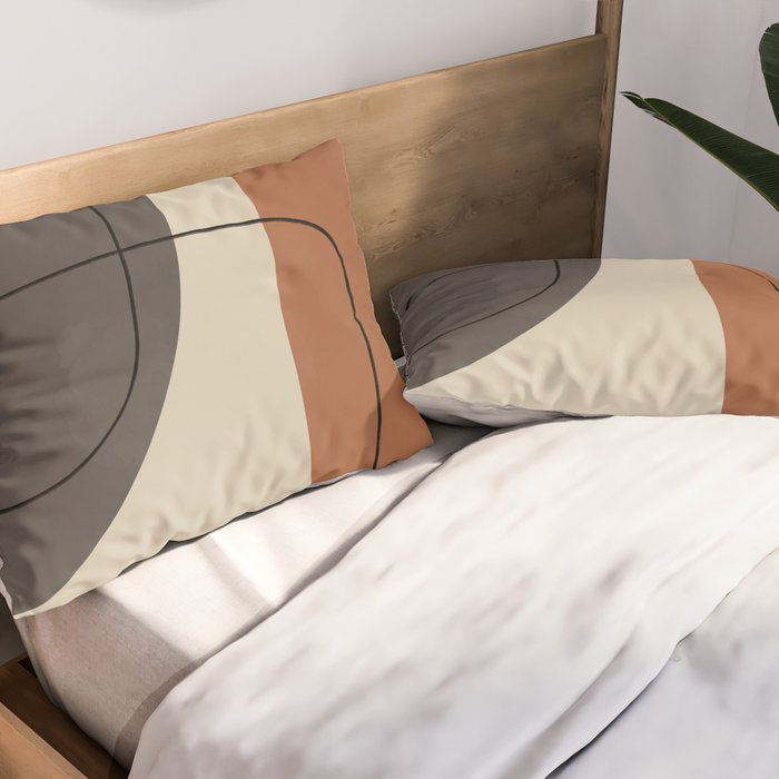 Modern Abstract Shapes #2 Pillow Sham Gallery Image 2