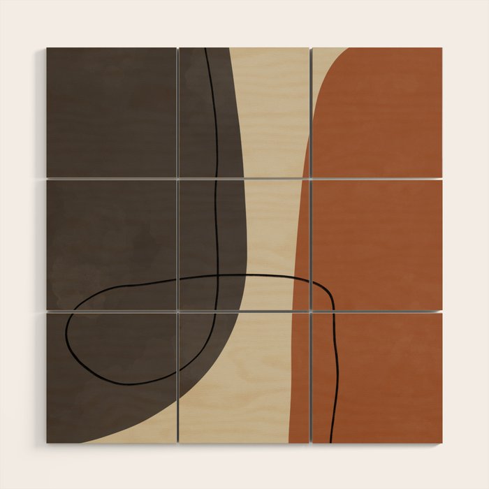 Modern Abstract Shapes #2 Wood Wall Art Gallery Image 1