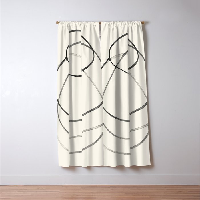 Minimal Abstract Line Art Window Curtain Gallery Image 3