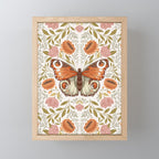 William Morris Inspired Monarch Butterfly Pattern Mini Art Print Gallery Image 1