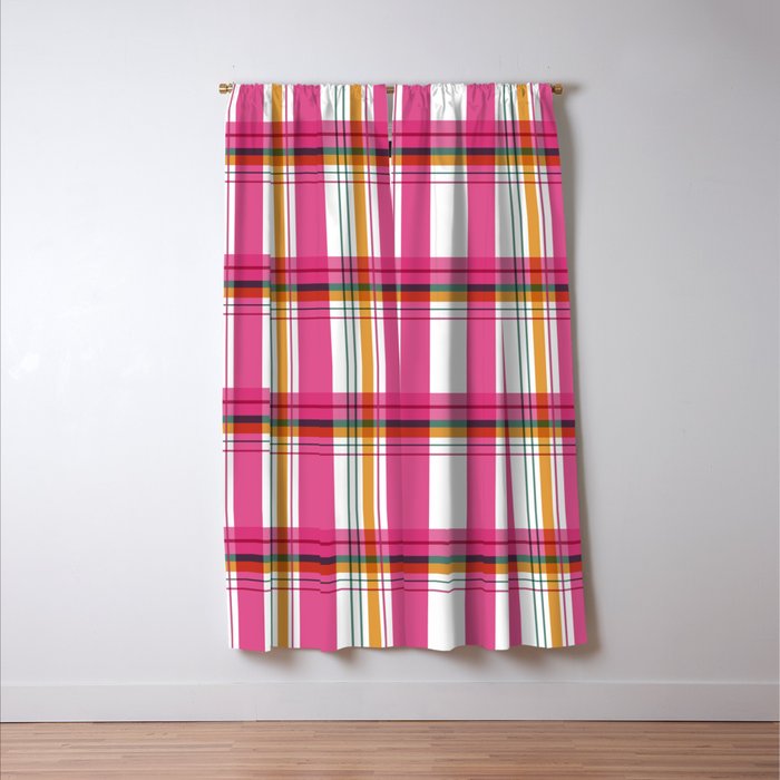 Cheerful Checkered Pattern Window Curtain Gallery Image 3