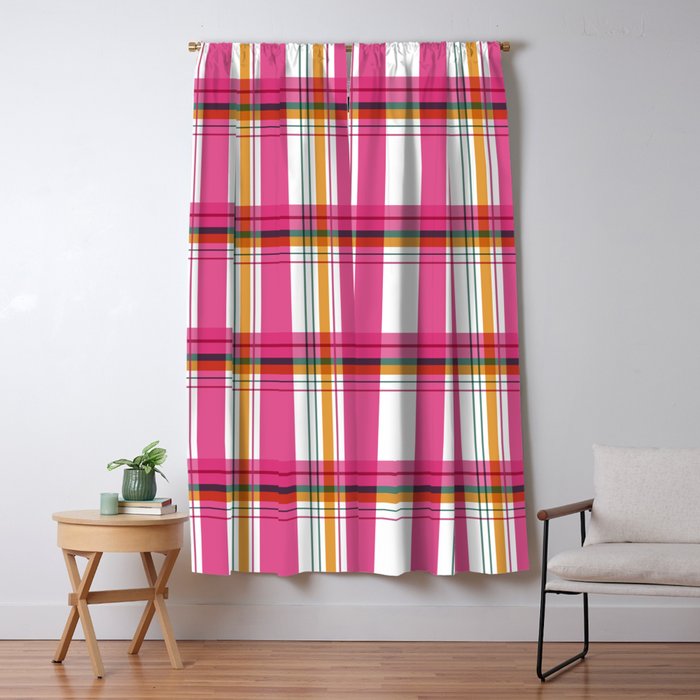 Cheerful Checkered Pattern Window Curtain Gallery Image 5